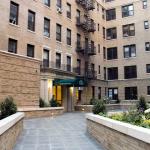 An open courtyard separates the two large wings of Crillon Court