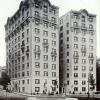 Architectural rendering of 788 Riverside Drive, with a fountain - circa 1910