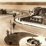 Riverside Drive, the Fountain in the Oval Park, Audubon's House, and the Hudson.